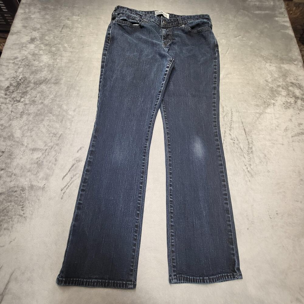 Signature Levi Strauss Jeans Womens 12 Short Blue Straight Mid Rise Stretch